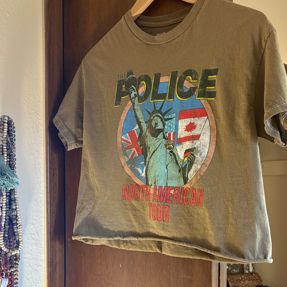 Vintage The Police Graphic Tee - Cropped
